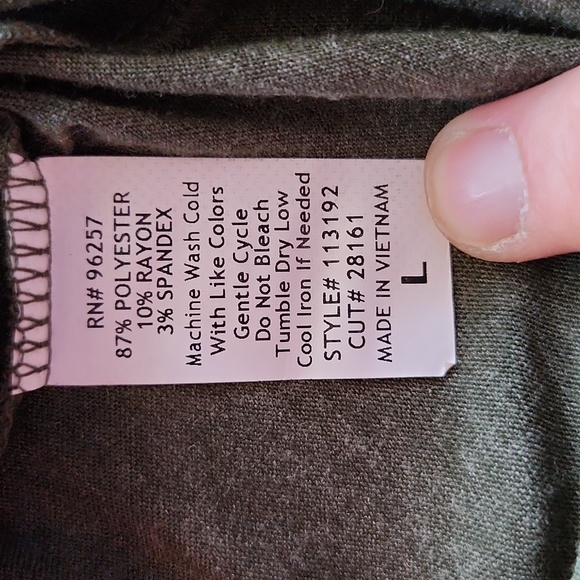 PerSeption Concept L Olive Green Top - Picture 5 of 5